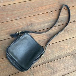 COACH Black Leather Crossbody Bag
